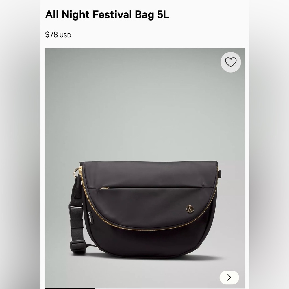 ‼️SOLD‼️Lululemon athletica Black Crossbody Bag